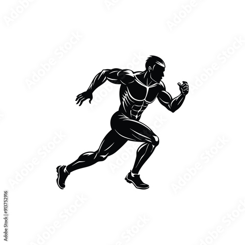 athletic playing silhouette