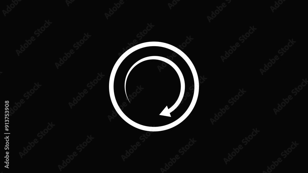 Refresh loading icon with black background Refresh loading icon with black background