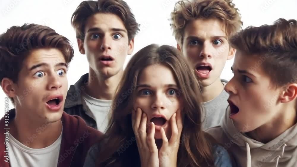 a group of frightened students
a group of frightened students