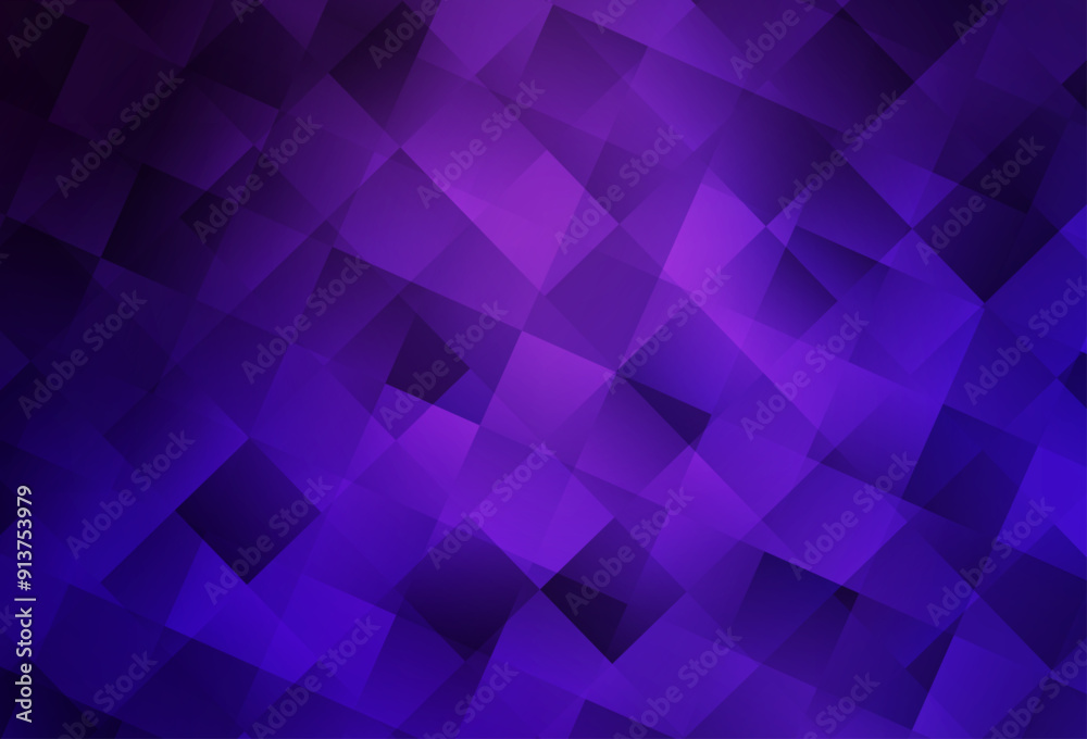 Obraz premium Dark Purple vector background with rectangles.