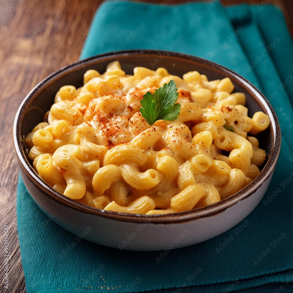vegan macaroni cheese, AI generated vegan macaroni cheese, AI generated