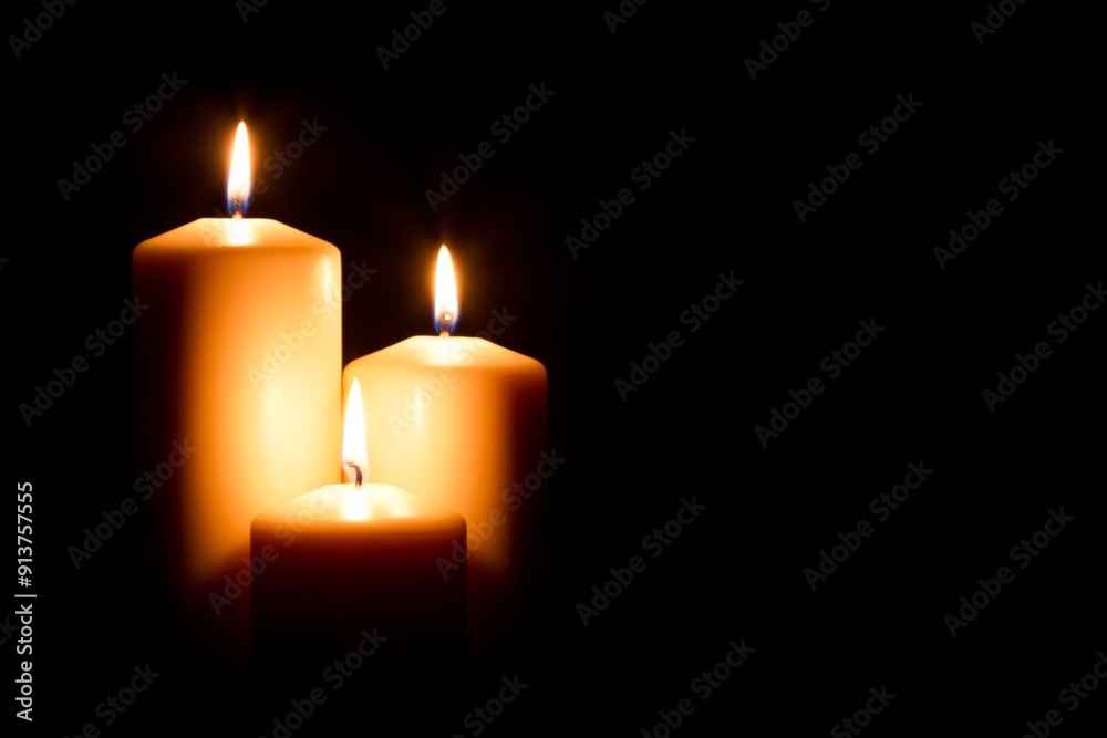 Burning Candles in Blackness - Grouped Together on Dark Background in 4K Video
Burning Candles in Blackness - Grouped Together on Dark Background in 4K Video