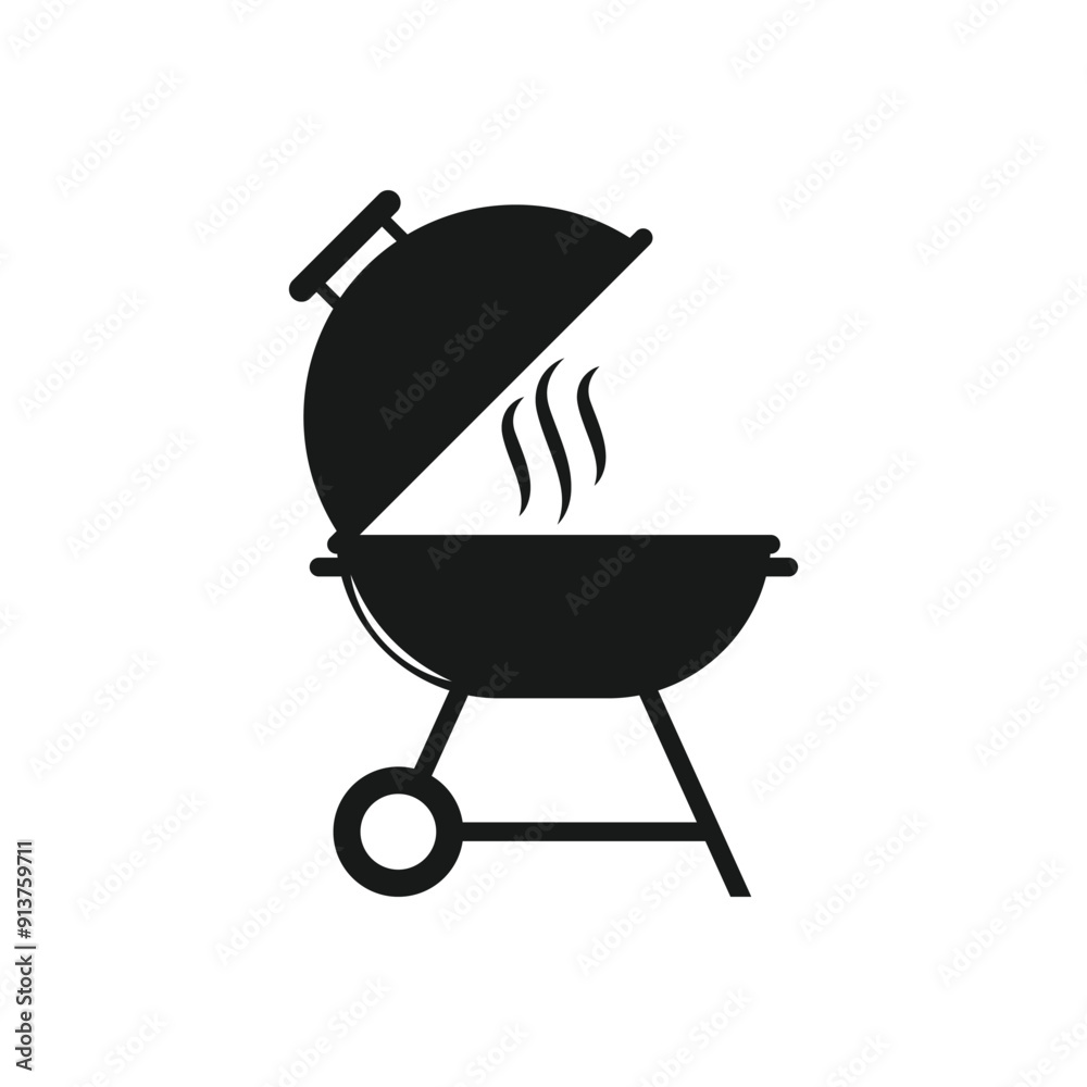 Grill bbq vector icon illustration isolated on white background Grill bbq vector icon illustration isolated on white background
