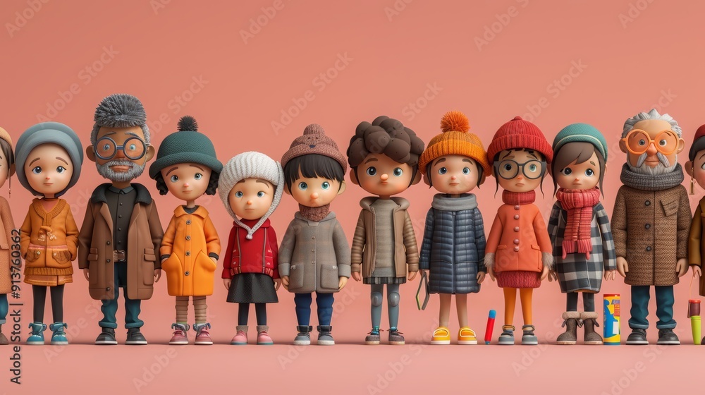 illustration of a diverse group of people on colorful pink background, generation clip-art
illustration of a diverse group of people on colorful pink background, generation clip-art