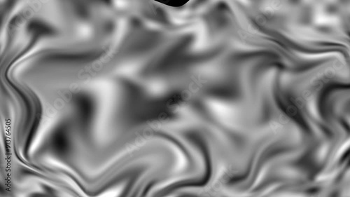 Black and White Liquid background with smooth swirl and waves of liquid looped animated
