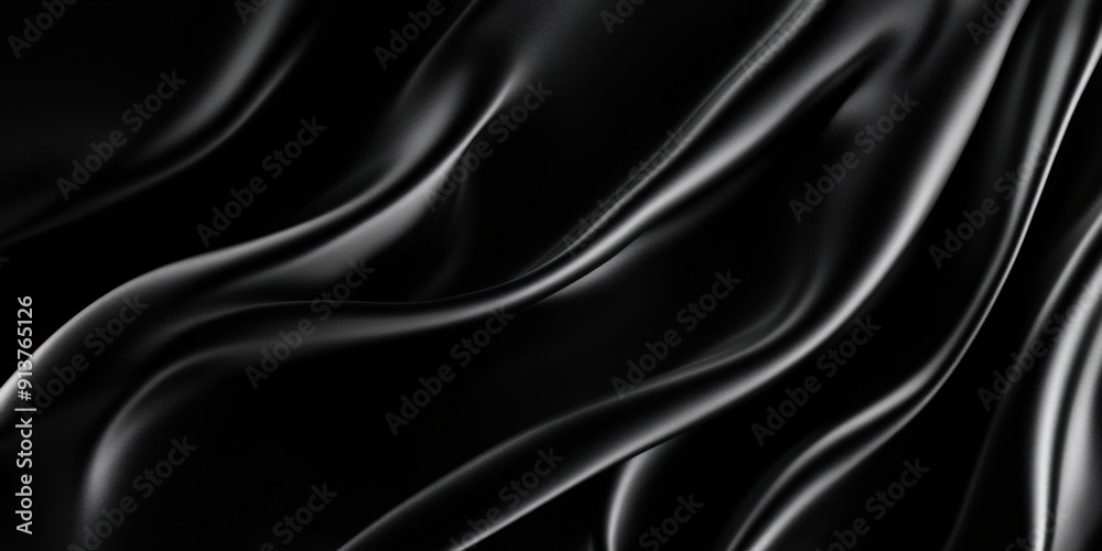 Fototapeta premium Abstract Black Silk Drapes