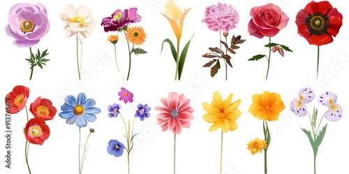 Blooming Flowers with Transparent Background: A Bouquet of Beauty for Every Occasion