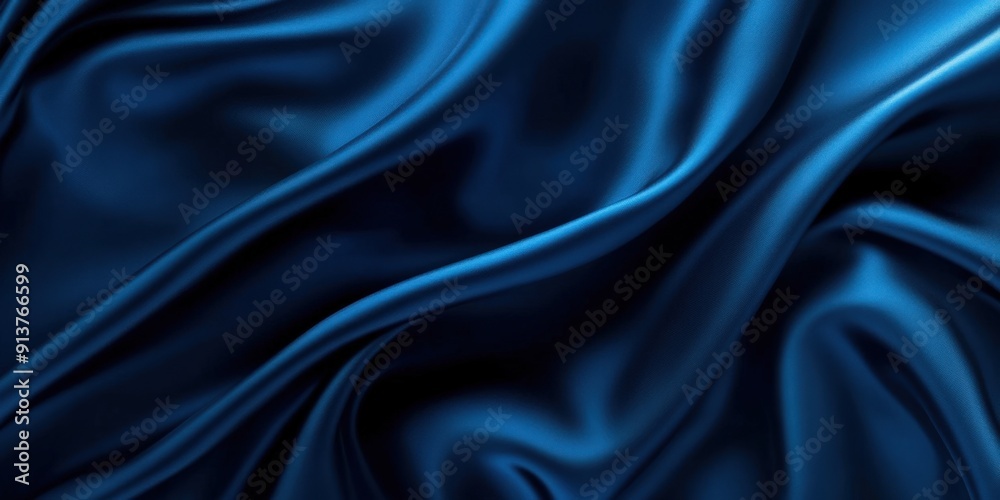 Fototapeta premium Abstract Blue Satin Fabric Texture