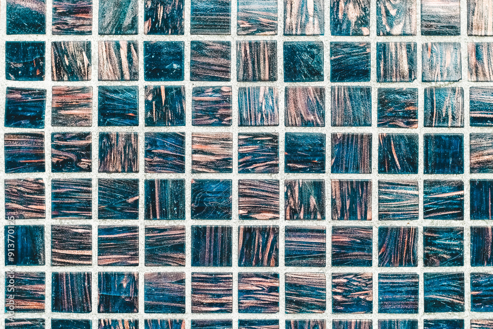 Texture of mother-of-pearl mosaic tiles, close-up Texture of mother-of-pearl mosaic tiles, close-up