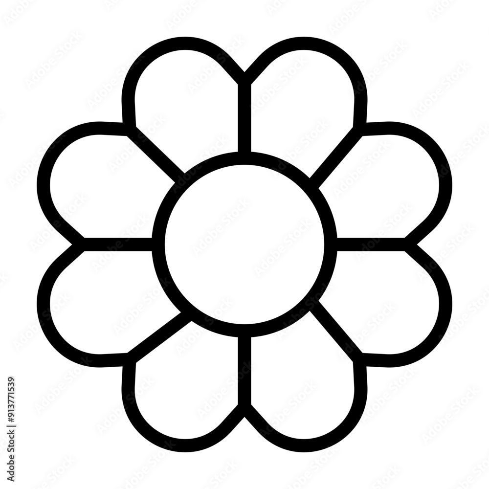 Winter Aconite Vector Line Icon Design Winter Aconite Vector Line Icon Design