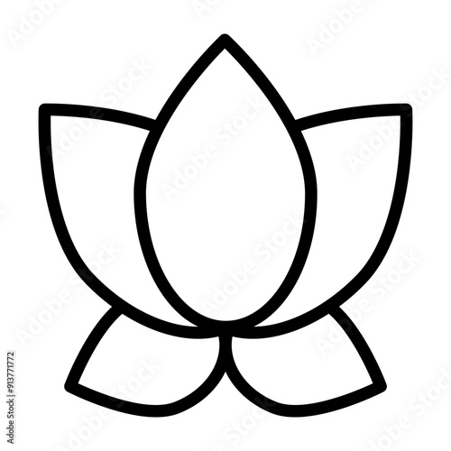 Asters Vector Line Icon Design
