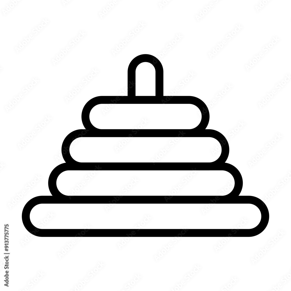 Stacker Vector Line Icon Design Stacker Vector Line Icon Design