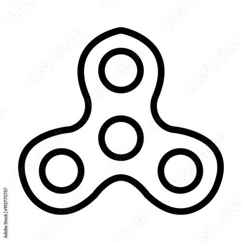 Spinner Vector Line Icon Design
