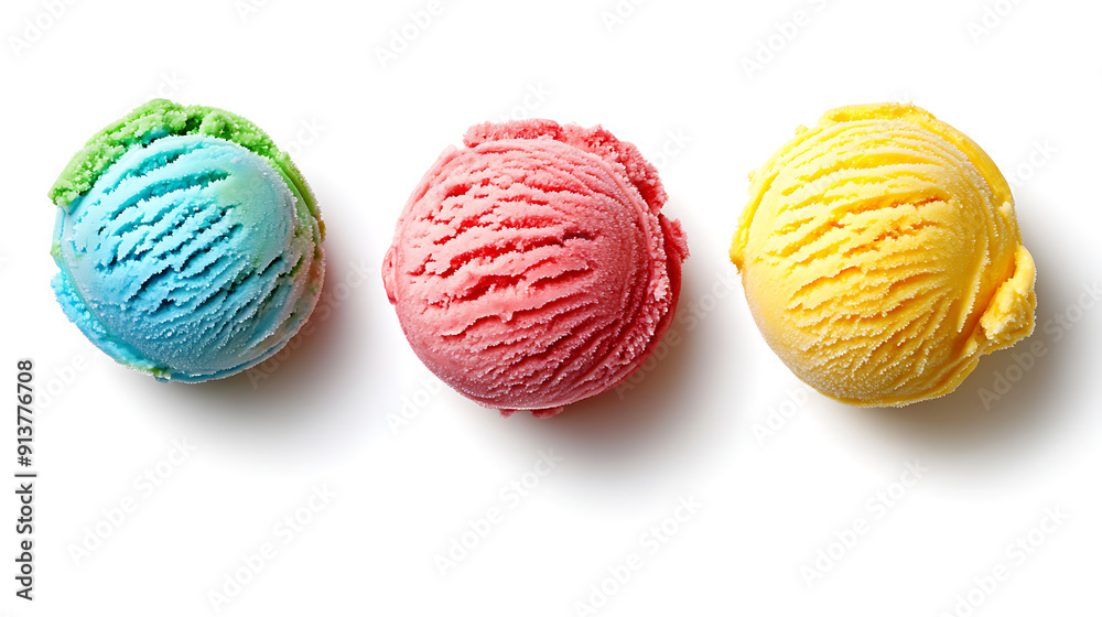 Colorful ice cream, delicious and refreshing with beautiful colors. Colorful ice cream, delicious and refreshing with beautiful colors.