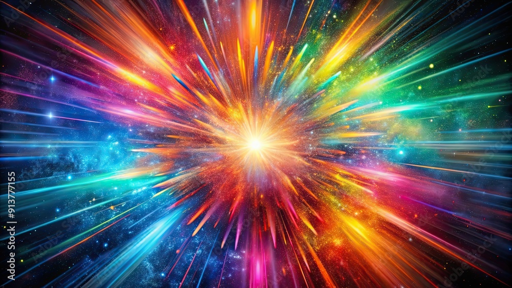 Vibrant abstract explosion of colors resembling a starburst in outer space, vibrant, abstract, explosion, colors Vibrant abstract explosion of colors resembling a starburst in outer space, vibrant, abstract, explosion, colors