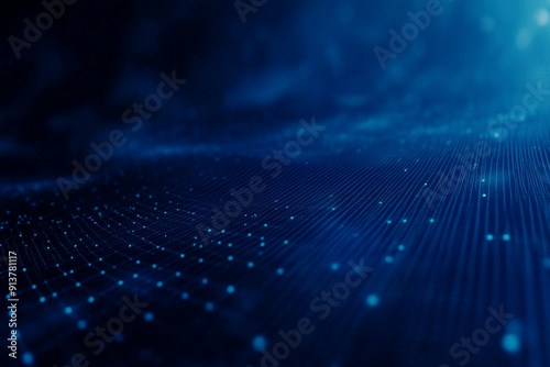 Minimalist tech-themed background, deep blue subtle grid textures
