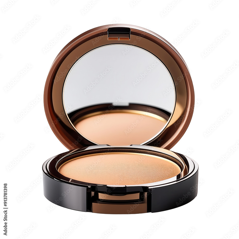 A sleek compact of foundation with a smooth, reflective mirror and soft powder, perfect for touch-ups and enhancing beauty. A sleek compact of foundation with a smooth, reflective mirror and soft powder, perfect for touch-ups and enhancing beauty.