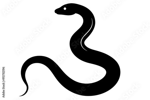 Wallpaper Mural 
snake icon, snake vector silhouette, Curved snake animal design
 Torontodigital.ca
