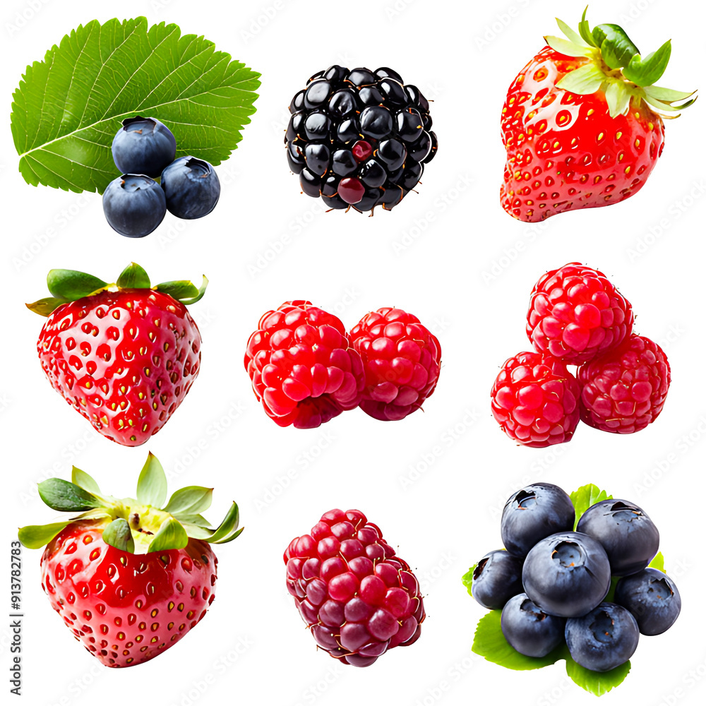 A colorful collection of summer berries. A colorful collection of summer berries.