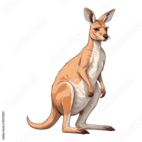 Realistic Kangaroo Illustration