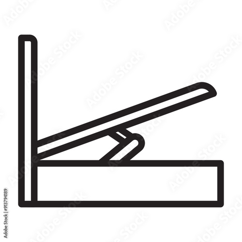 Ottoman Bed Vector Line Icon Design