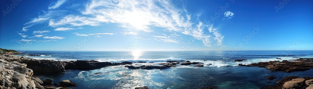 Scenic ocean and sky view Scenic ocean and sky view