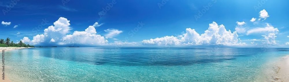 Obraz premium Scenic ocean and sky view