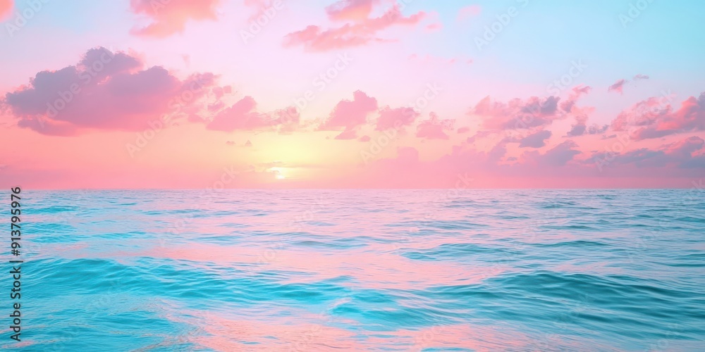 Naklejka premium Peaceful Sunset Over the Ocean
