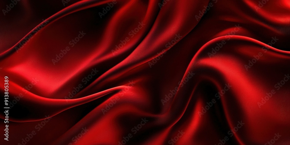 Obraz premium Red Silk Fabric Texture