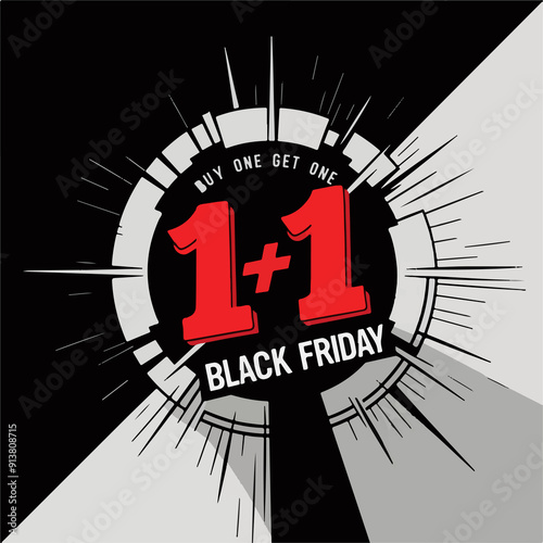 Black Friday modern abstract poster