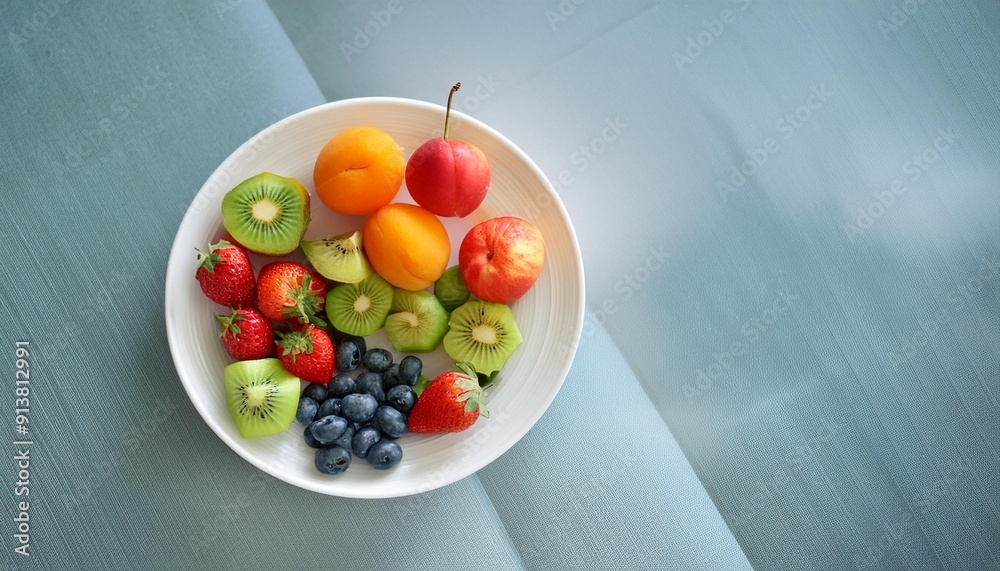 Fresh and delicious-looking fruits on a plate on the table. Really delicious.32 Fresh and delicious-looking fruits on a plate on the table. Really delicious.32
