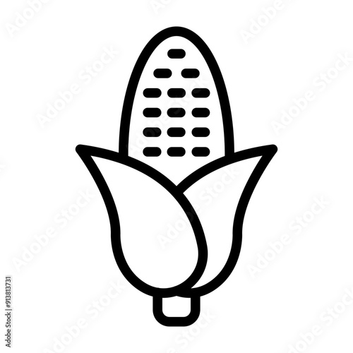 Corn Vector Line Icon Design