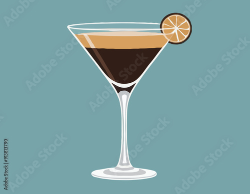 Espresso Martini cocktail Illustration