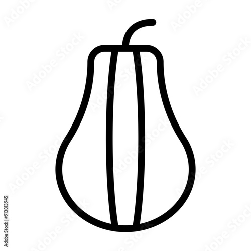 Squash Vector Line Icon Design