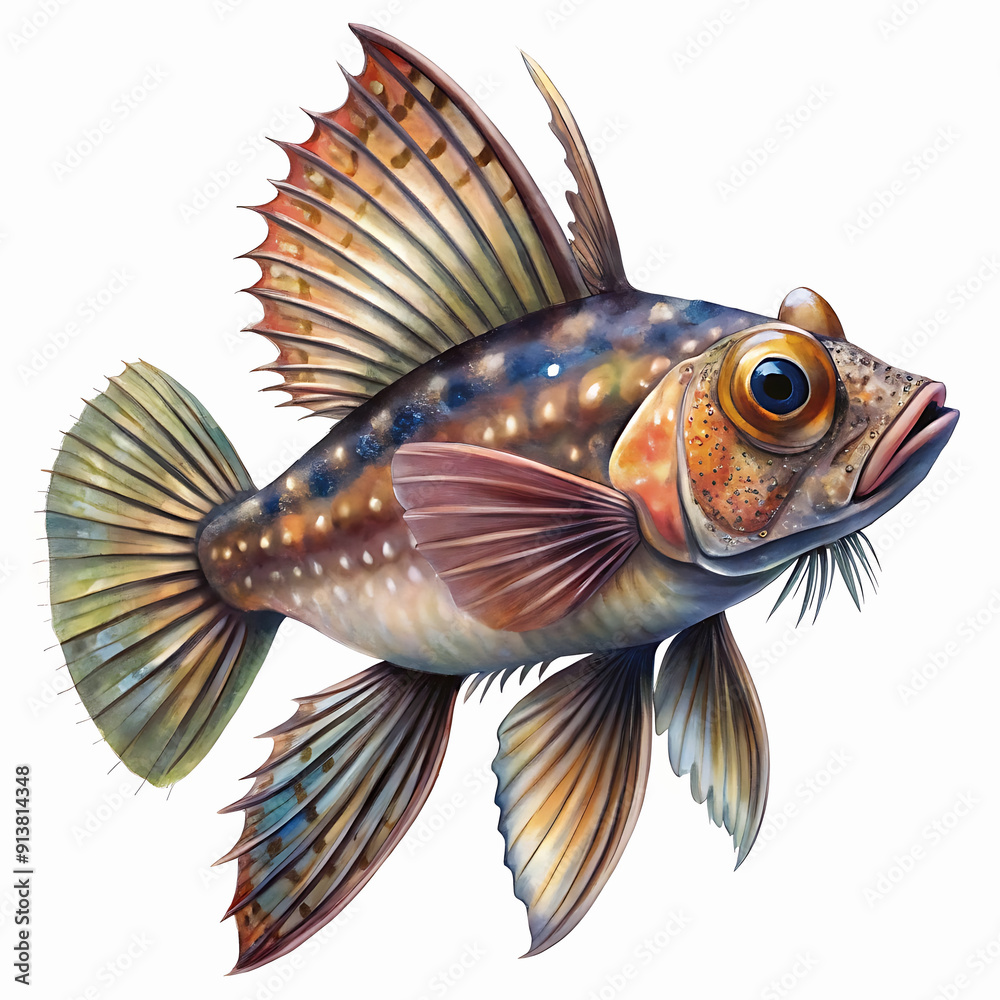 Fototapeta premium Fish Image Trevally schools of fish