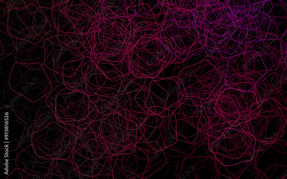 Dark Pink vector pattern with random forms.