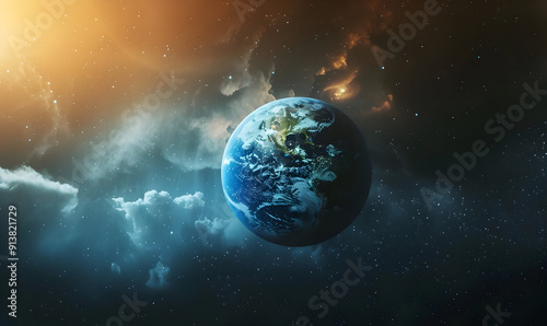 World asteroid Day background design photo