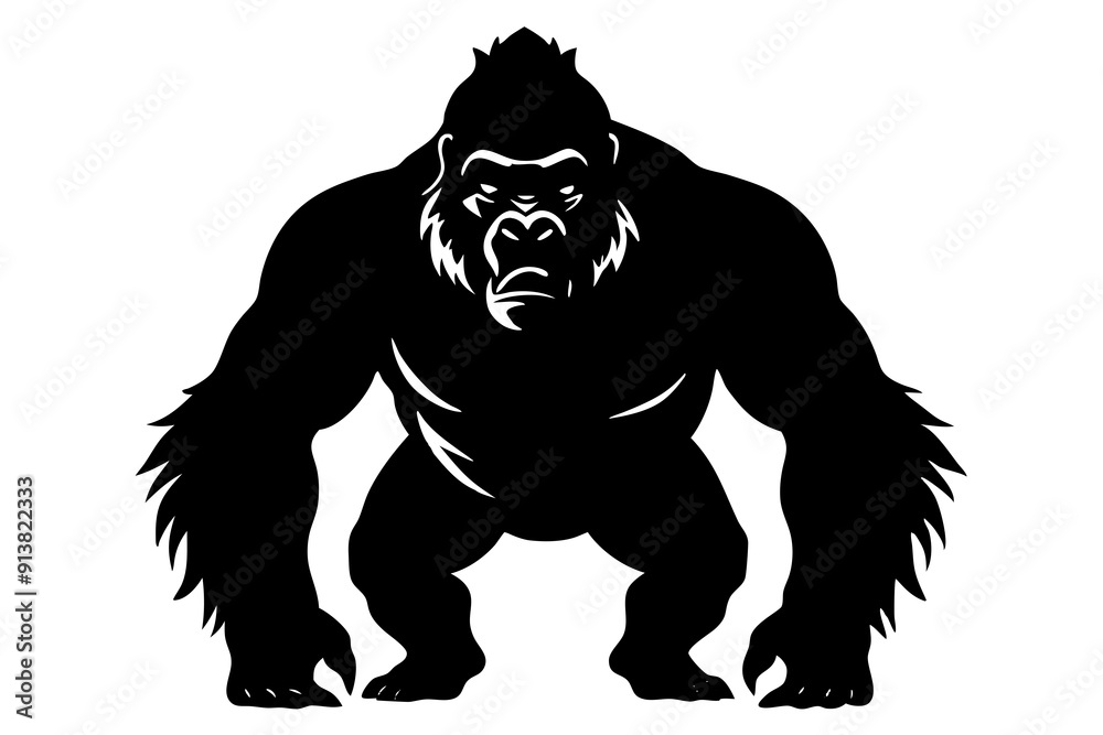 Gorilla silhouette vector illustration
Gorilla silhouette vector illustration