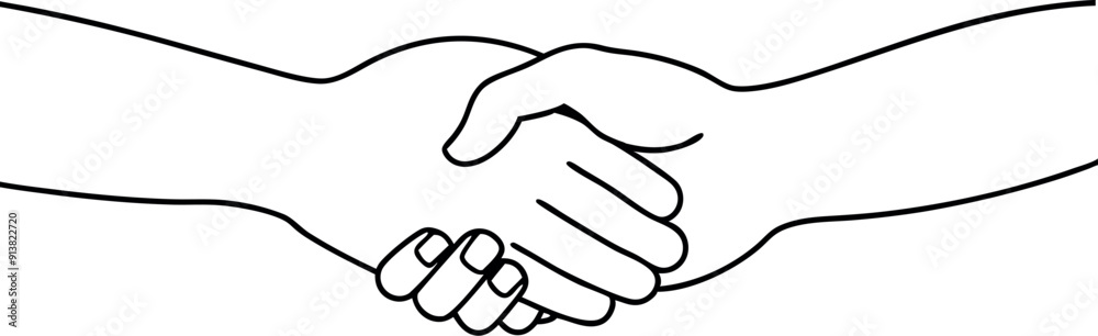 Illustration of Handshake Symbolizing Agreement and Partnership Illustration of Handshake Symbolizing Agreement and Partnership