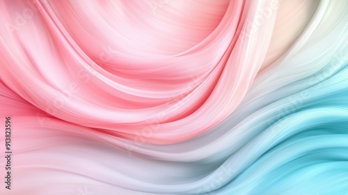 Vibrant abstract background with flowing pink and blue fabric