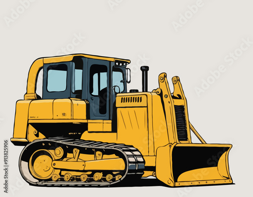 Hand drawn Bulldozer