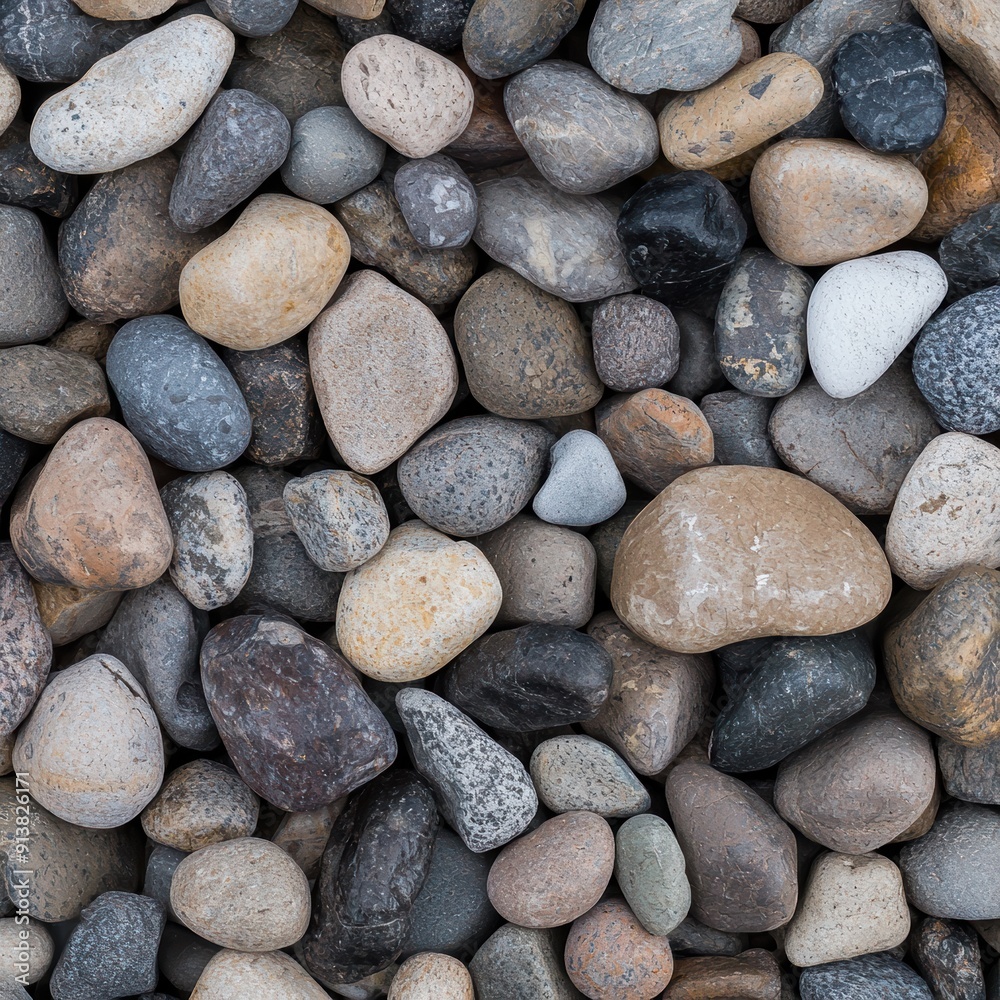 Assortment of smooth river rocks and pebbles Assortment of smooth river rocks and pebbles