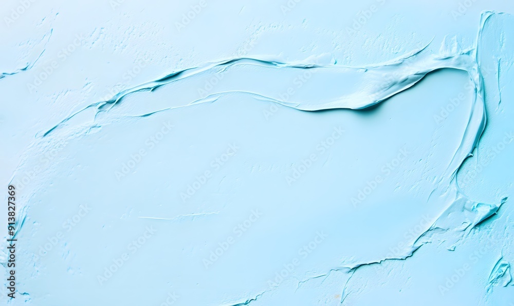 Blue color in a creamy texture on a trendy cosmetic background , Generative AI Blue color in a creamy texture on a trendy cosmetic background , Generative AI