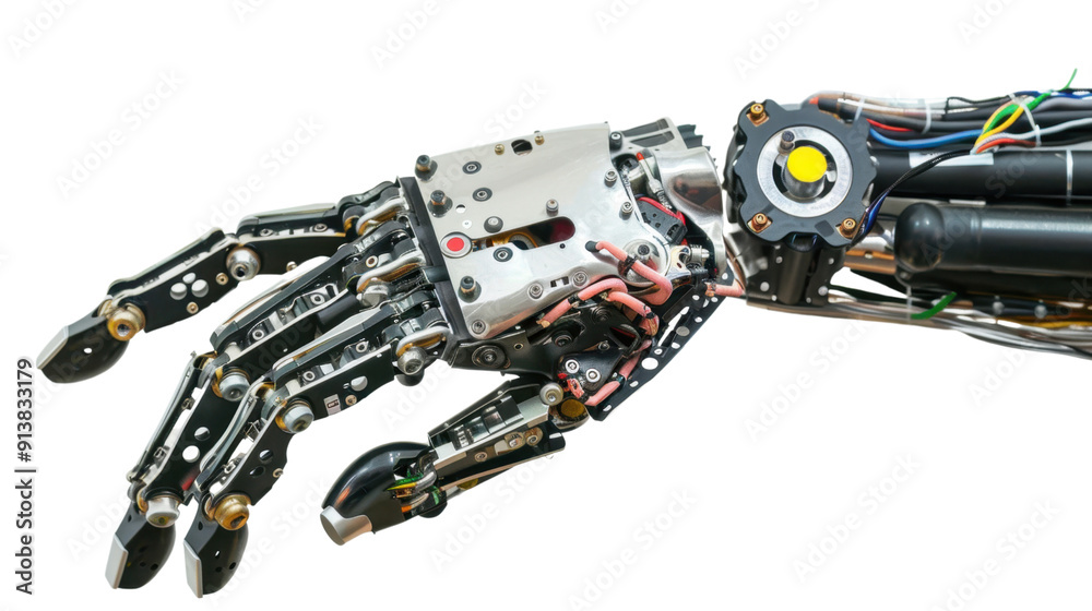 Robot hand on transparent background Robot hand on transparent background