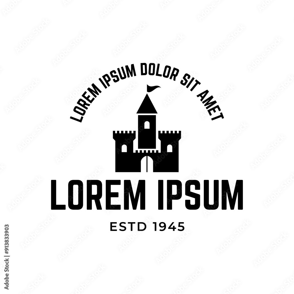 Obraz premium Creative Castle Logo Design Template