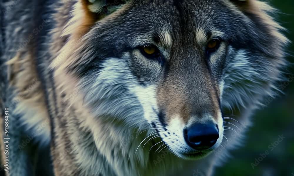 Wolf Portrait in the Forest Wolf Portrait in the Forest