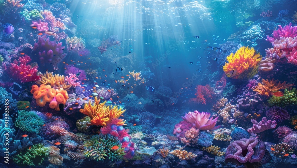 Vibrant Underwater Paradise: A Lush Coral Reef Vibrant Underwater Paradise: A Lush Coral Reef