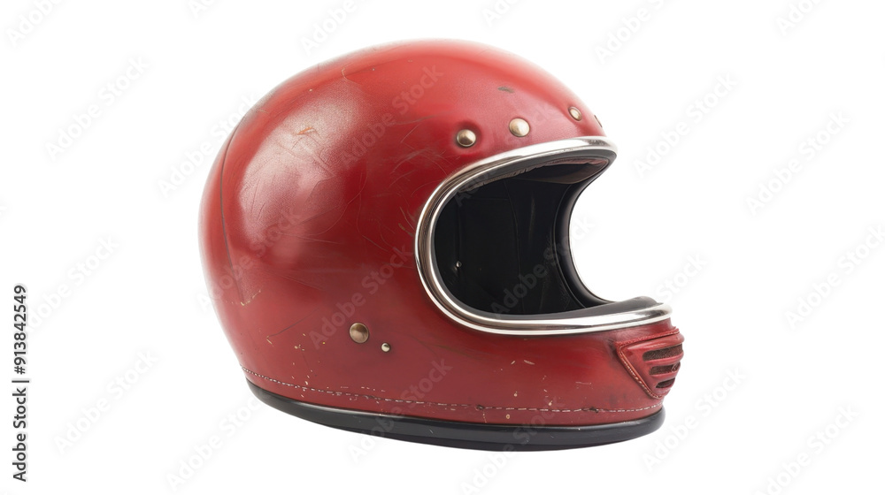 Fototapeta premium Retro motorcycle helmet