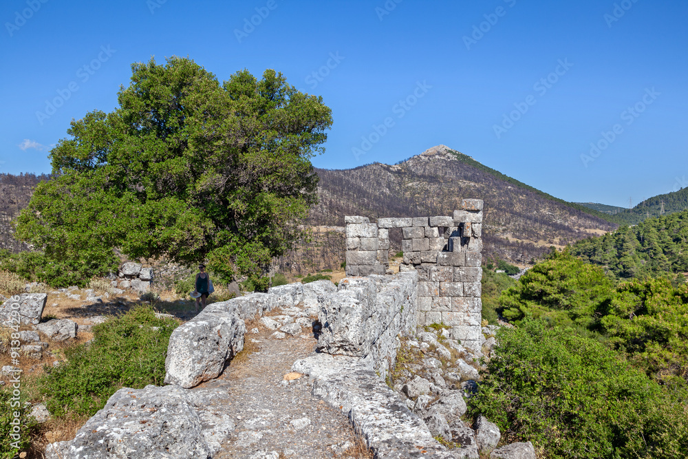 The impressive fortress of Eleftheri, one of the best preserved ancient fortresses in Greece. Its last construction phase is in the 7th century AD. being in use at least until the early byzantine era.