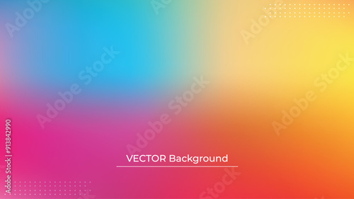 Wallpaper Mural Smooth and blurry colorful gradient mesh background. Modern bright rainbow colors. Easy editable soft colored vector banner template. Premium quality Torontodigital.ca